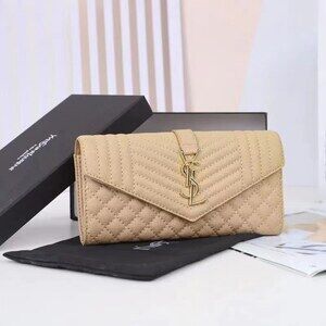YSL Cassandre Matelassé Long Flap Wallet